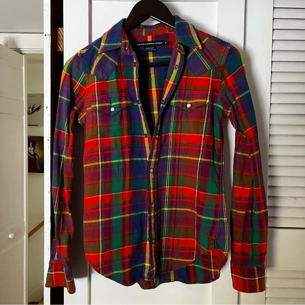 Ralph Lauren Multicolor Plaid Women's Top